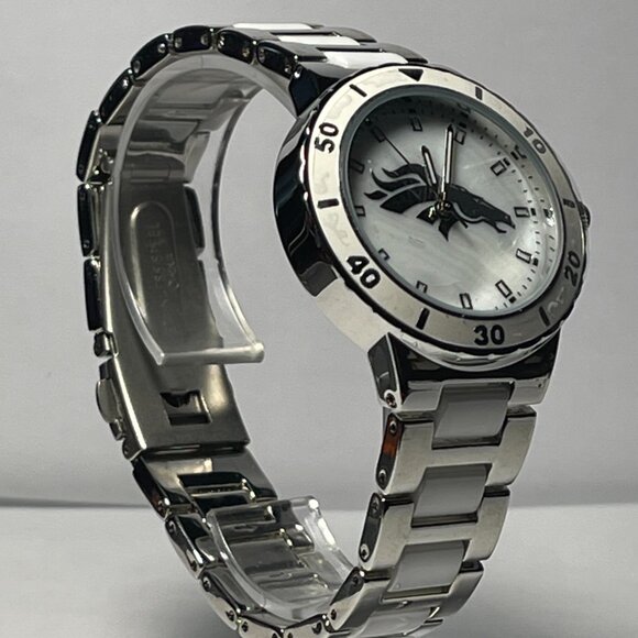 Denver Broncos NFL Stainless-Steel Women's PEARL Watch by Game Time NEW - Picture 5 of 8